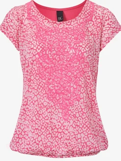 Linea Tesini T-Shirts<T-shirt à manches courtes qualité dévoré, imprimé effet ton sur ton