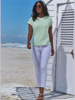 Vivance T-Shirts<T-shirt à manches courtes qualité piqué ultra-douce