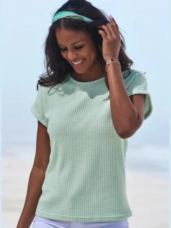 Vivance T-Shirts<T-shirt à manches courtes qualité piqué ultra-douce