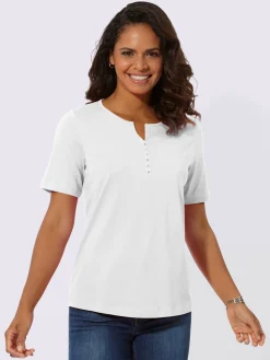 T-Shirts<T-shirt à manches courtes ruban gros grain avec rivets