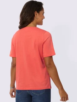 T-Shirts<T-shirt à manches courtes ruban gros grain avec rivets