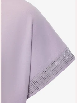 LASCANA T-Shirts<T-shirt à manches courtes strass scintillants à l'ourlet des manches pour un look élégant