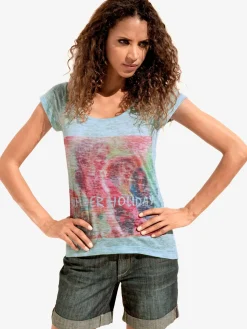 Linea Tesini T-Shirts<T-shirt à manches courtes superbe t-shirt d'été avec imprimé graphique