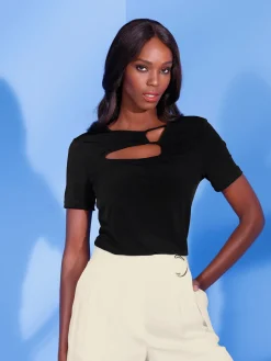 Creation L Tenues De Cérémonie|T-Shirts<T-shirt à manches courtes superbe encolure