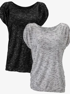 LASCANA T-Shirts<T-shirt à manches courtes superbes fronces aux épaules