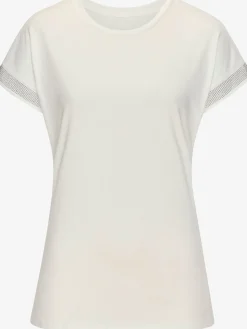 LASCANA T-Shirts<T-shirt à manches courtes strass scintillants à l'ourlet des manches pour un look élégant