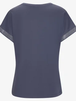 LASCANA T-Shirts<T-shirt à manches courtes strass scintillants à l'ourlet des manches pour un look élégant