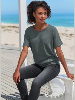 Vivance T-Shirts<T-shirt à manches courtes tricot fin particulièrement doux