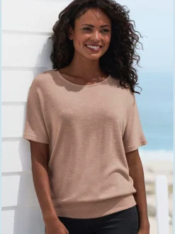 Vivance T-Shirts<T-shirt à manches courtes tricot fin particulièrement doux