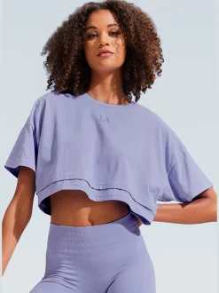 LASCANA T-Shirts<T-shirt à manches courtes t-shirt court à la coupe ample