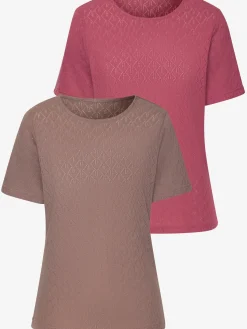 Vivance T-Shirts<T-shirt à manches courtes tricot fin ajouré