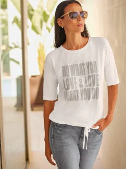 Rick Cardona T-Shirts<T-shirt à manches courtes viscose douce et fluide