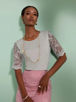 Creation L T-Shirts<T-shirt à manches courtes viscose