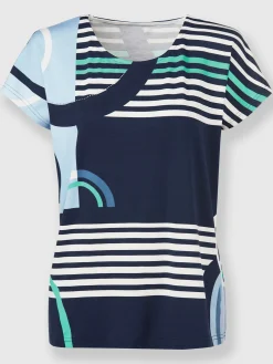 Rick Cardona T-Shirts<T-shirt à manches courtes viscose douce et fluide