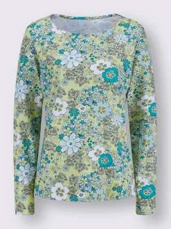 T-Shirts<T-shirt à manches longues 50% coton et 50% modal