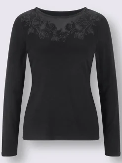 Creation L T-Shirts<T-shirt à manches longues 95% viscose