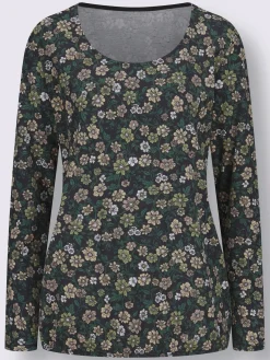 T-Shirts<T-shirt à manches longues 50% coton et 50% modal