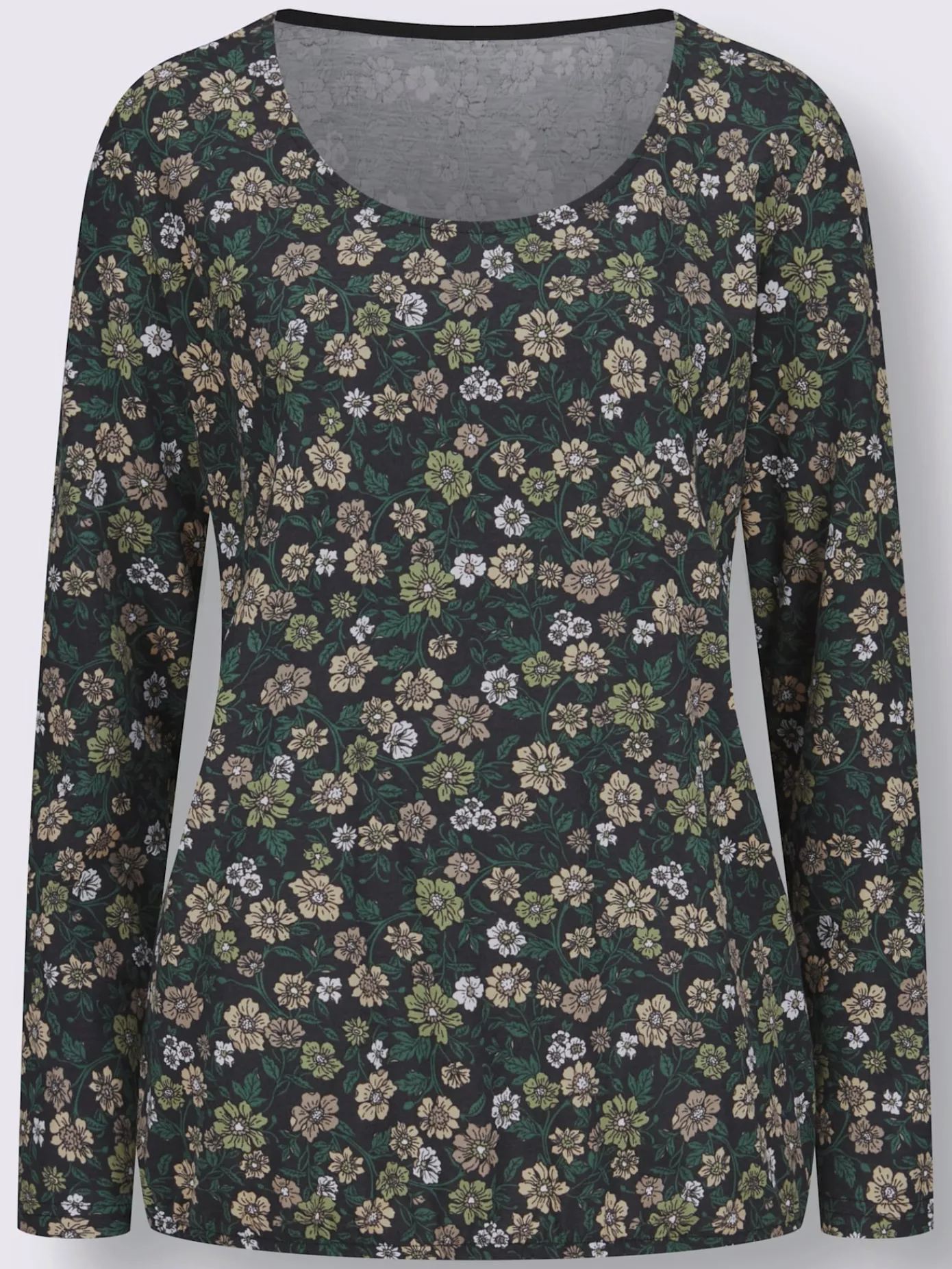 T-Shirts<T-shirt à manches longues 50% coton et 50% modal