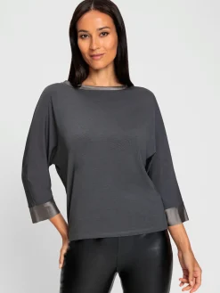 Rick Cardona T-Shirts<T-shirt à manches longues bords ouverts modernes