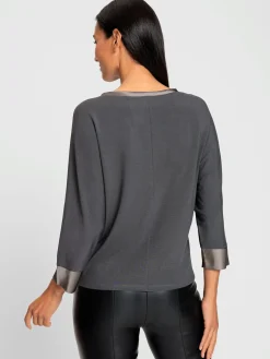 Rick Cardona T-Shirts<T-shirt à manches longues bords ouverts modernes