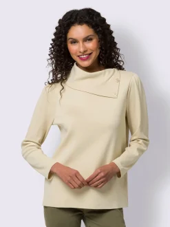 Linea Tesini T-Shirts<T-shirt à manches longues col à revers élégant