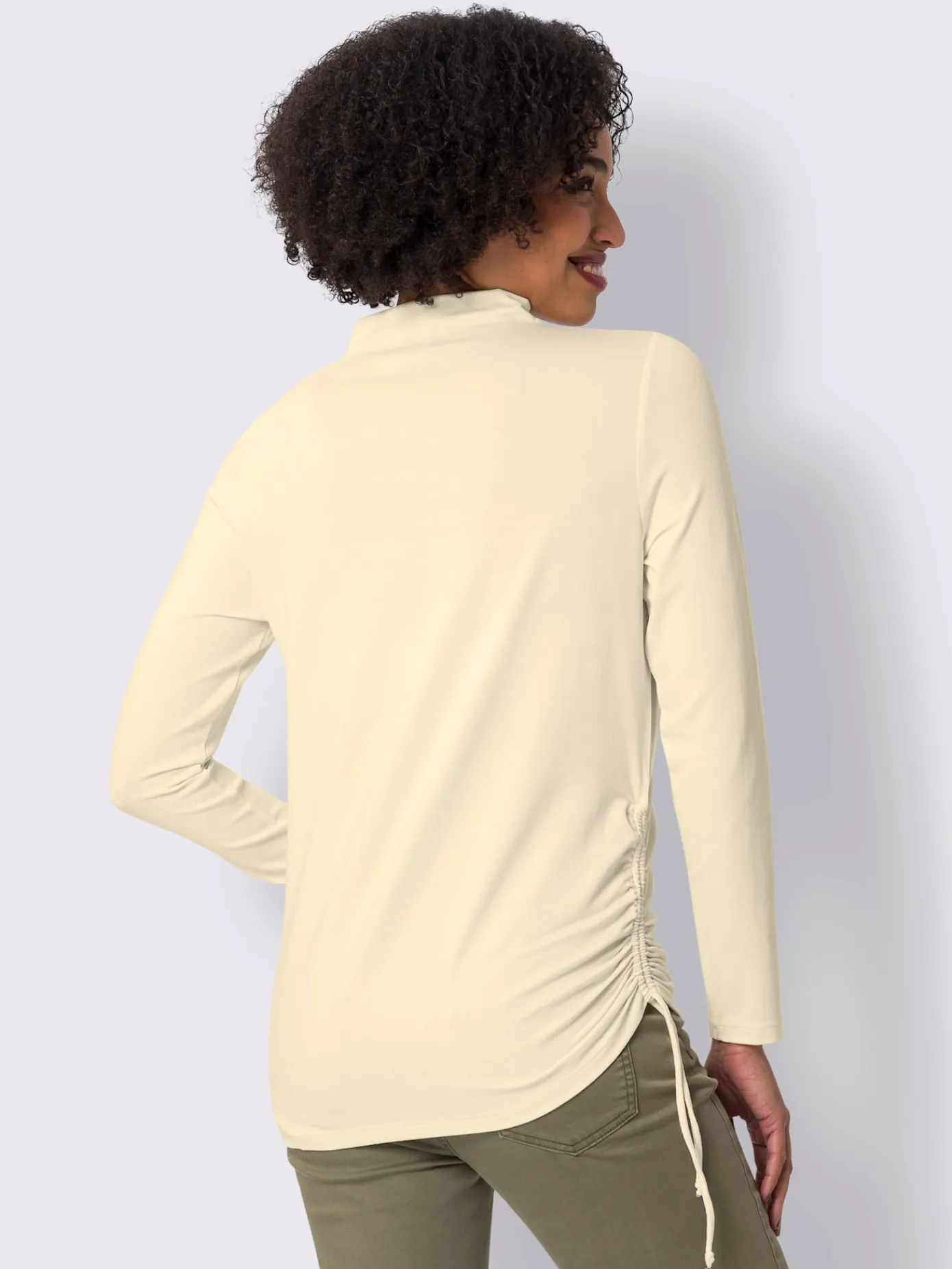 Linea Tesini T-Shirts<T-shirt à manches longues coulisses latérales avec liens à nouer