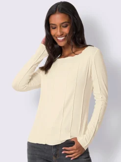 Mandarin T-Shirts<T-shirt à manches longues coutures de séparation