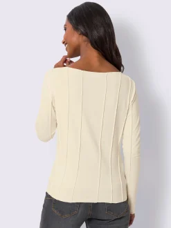 Mandarin T-Shirts<T-shirt à manches longues coutures de séparation