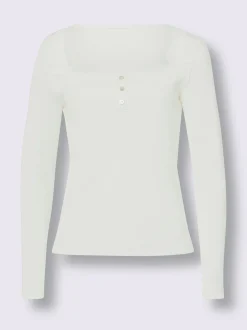 Linea Tesini T-Shirts<T-shirt à manches longues détails en dentelle tendance