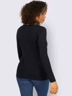 Best Connection T-Shirts<T-shirt à manches longues encolure avec patte de boutonnage