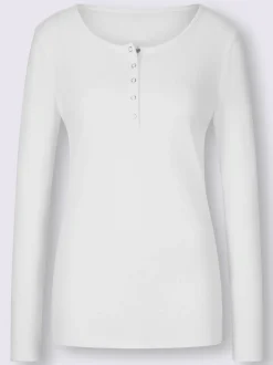 Best Connection T-Shirts<T-shirt à manches longues encolure avec patte de boutonnage