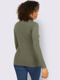 Best Connection T-Shirts<T-shirt à manches longues encolure avec patte de boutonnage