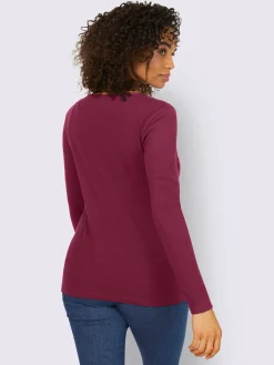 Best Connection T-Shirts<T-shirt à manches longues encolure avec patte de boutonnage