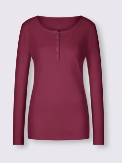 Best Connection T-Shirts<T-shirt à manches longues encolure avec patte de boutonnage