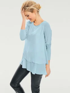 Linea Tesini T-Shirts<T-shirt à manches longues joli look superposé