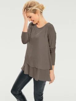 Linea Tesini T-Shirts<T-shirt à manches longues joli look superposé