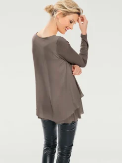 Linea Tesini T-Shirts<T-shirt à manches longues joli look superposé