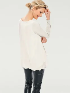 Linea Tesini T-Shirts<T-shirt à manches longues joli look superposé