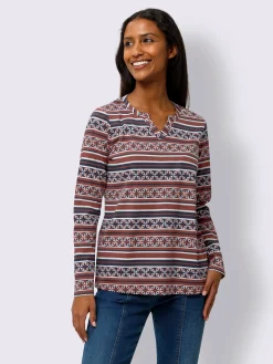 Best Connection T-Shirts<T-shirt à manches longues mélange de motifs