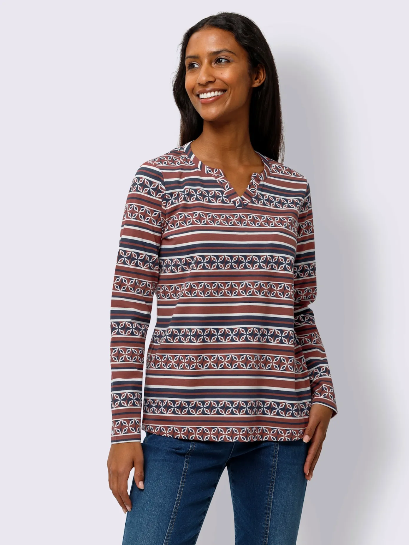 Best Connection T-Shirts<T-shirt à manches longues mélange de motifs