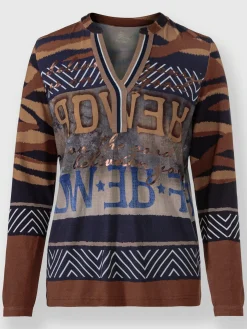 Rick Cardona T-Shirts<T-shirt à manches longues motif imprimé exclusif