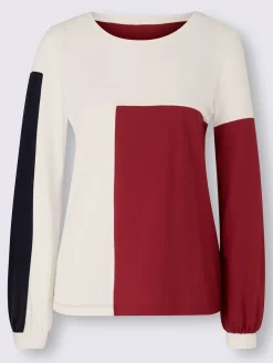Rick Cardona T-Shirts<T-shirt à manches longues motif color block tendance