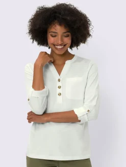 Linea Tesini T-Shirts<T-shirt à manches longues patte boutonnée fantaisie