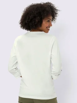 Linea Tesini T-Shirts<T-shirt à manches longues patte boutonnée fantaisie