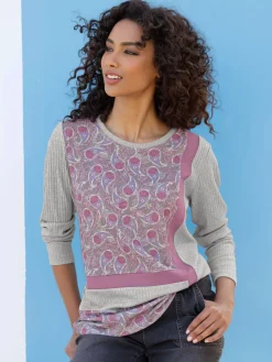 Linea Tesini T-Shirts<T-shirt à manches longues pièce décorative devant