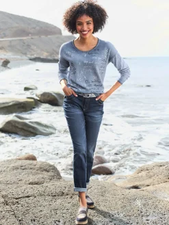 Linea Tesini T-Shirts<T-shirt à manches longues pur coton