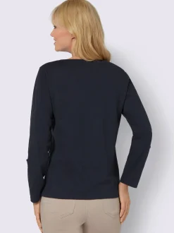 T-Shirts<T-shirt à manches longues pur coton