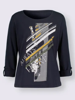 T-Shirts<T-shirt à manches longues pur coton