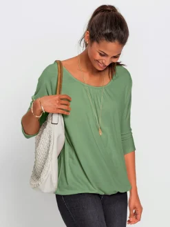 T-Shirts<T-shirt à manches longues qualité viscose douce