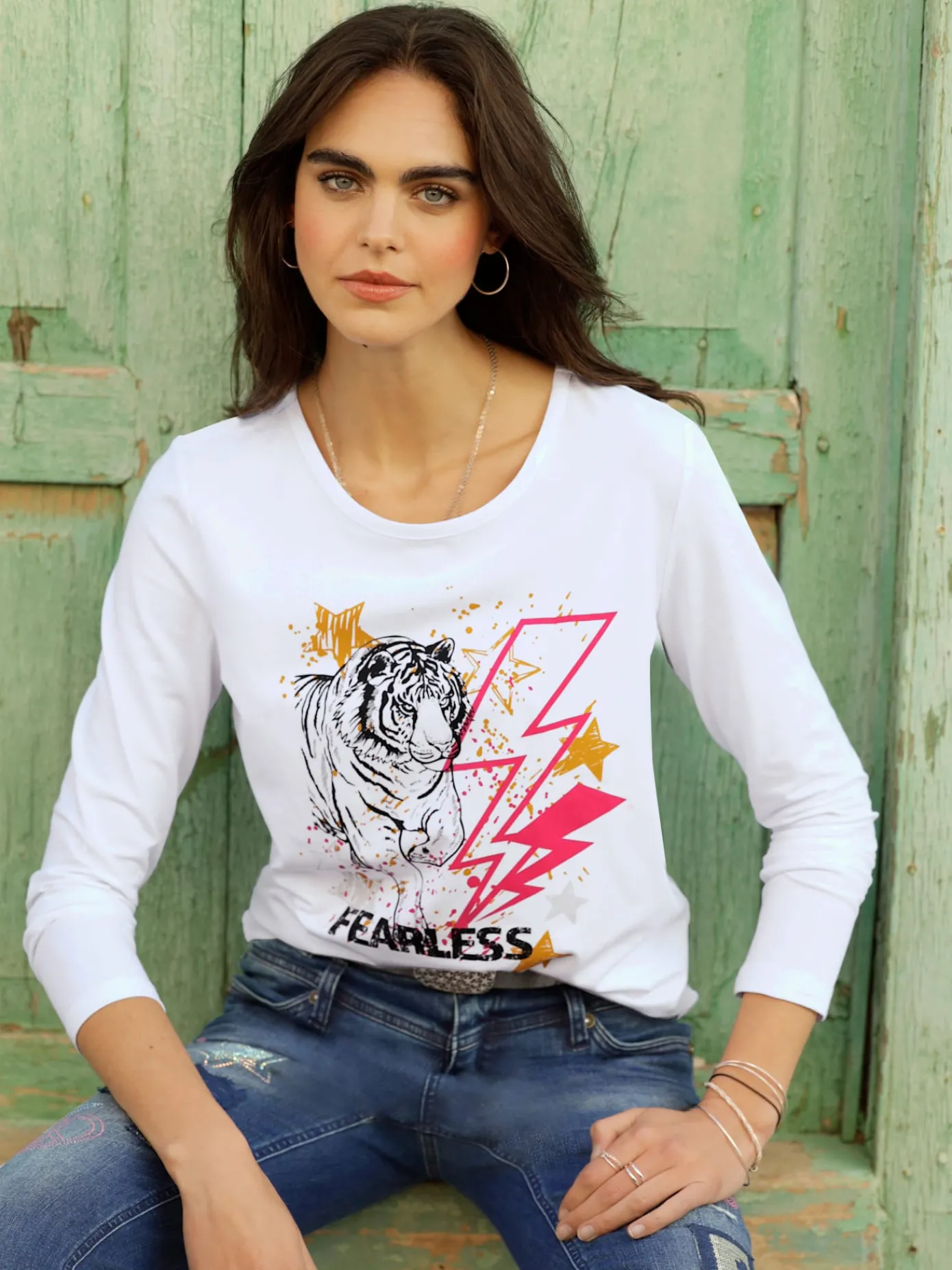 Mandarin T-Shirts<T-shirt à manches longues qualité coton doux sur la peau